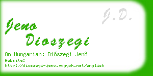 jeno dioszegi business card