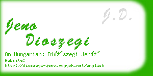 jeno dioszegi business card